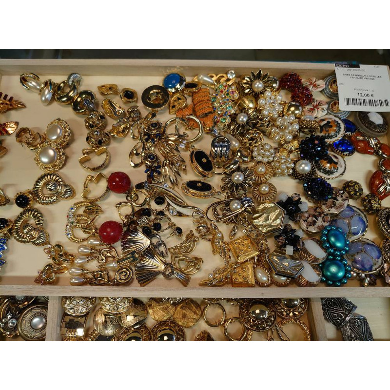 PAIRE DE BOUCLE D OREILLES FANTAISIE VINTAGE