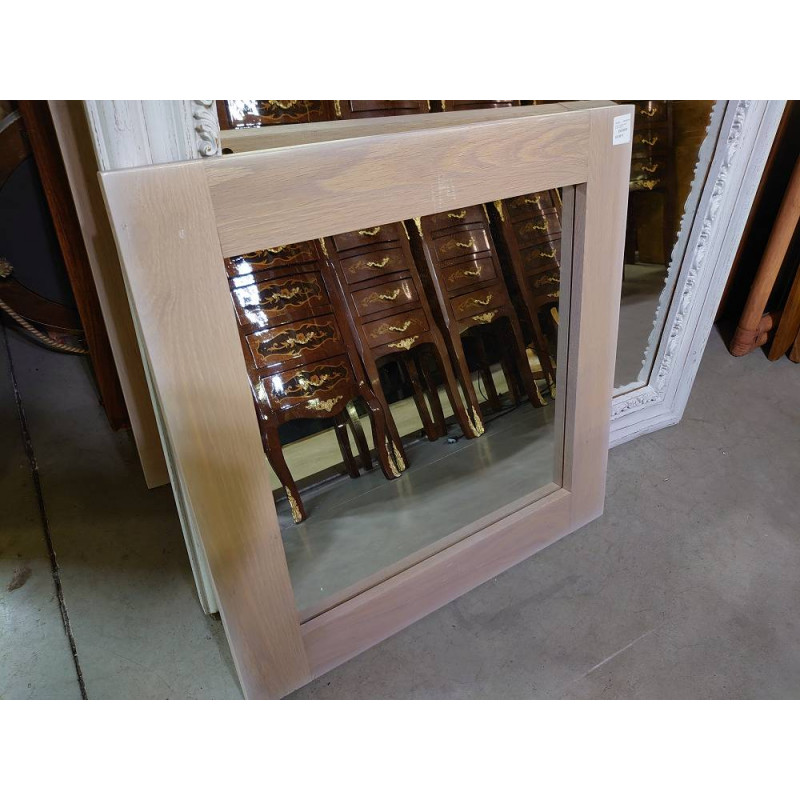 MIROIR CARRE CHENE BLANCHI 60CM