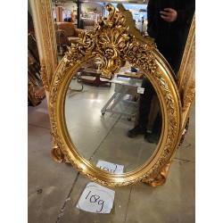 MIROIR OVAL PM GOLD