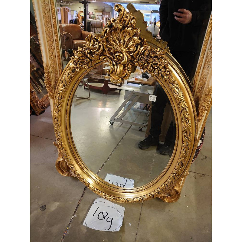 MIROIR OVAL PM GOLD