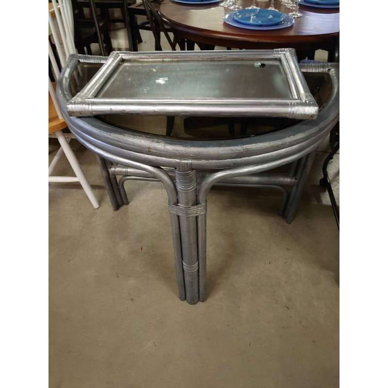 CONSOLE MIROIR CHROME