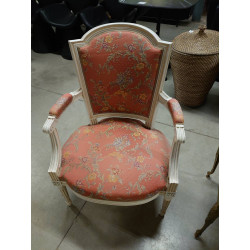 PAIRE DE BERGERE TISSU ROSE