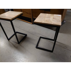 BOUT DE CANAPE 26111 BOIS PIED METAL