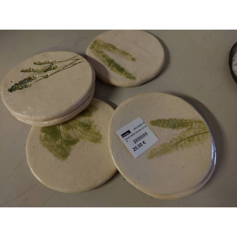 SOUS VERRE NATURE LOT DE 6