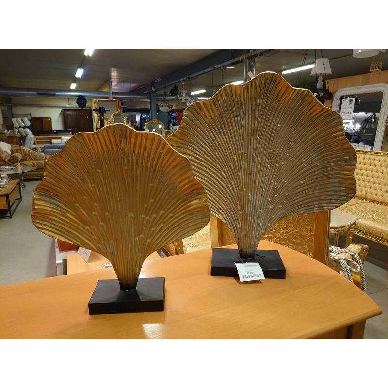 DECORATION DOREE DOUBLE COQUILLAGE