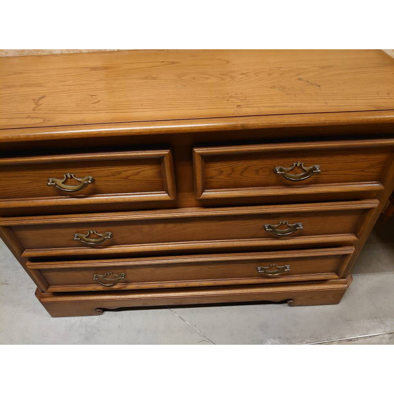 COMMODE PLAQUE CHENE