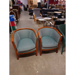 PAIRE DE FAUTEUILS VERTS