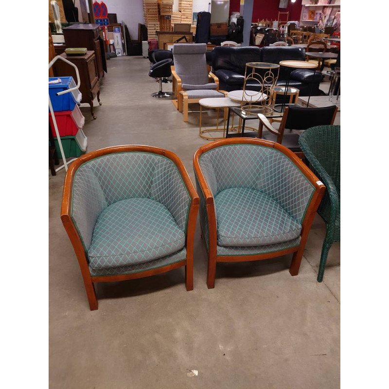 PAIRE DE FAUTEUILS VERTS